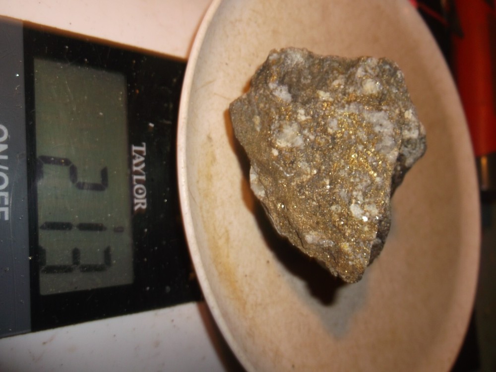 gold silver copper ore, 213 grams samples ,ore high grade .