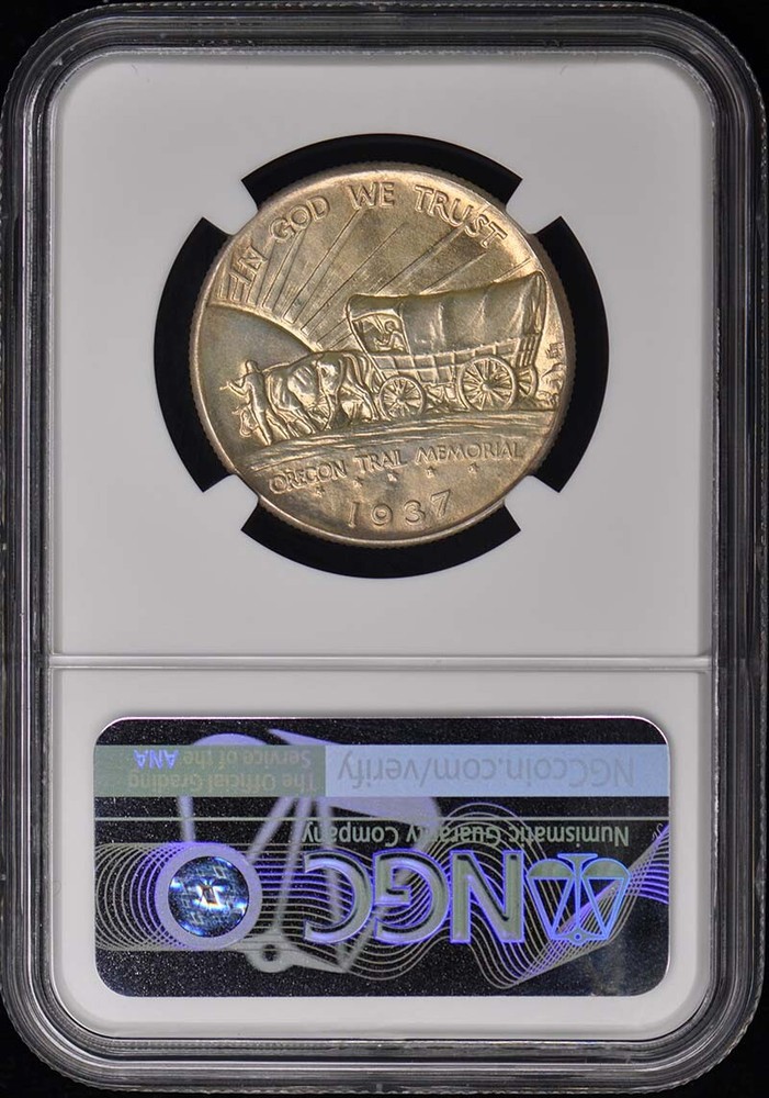 OREGON 1937-D Silver Commemorative 50C NGC MS67+