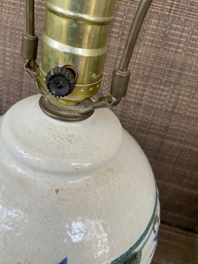 Vintage Norwegian Norway ? Pottery Table Lamp #2