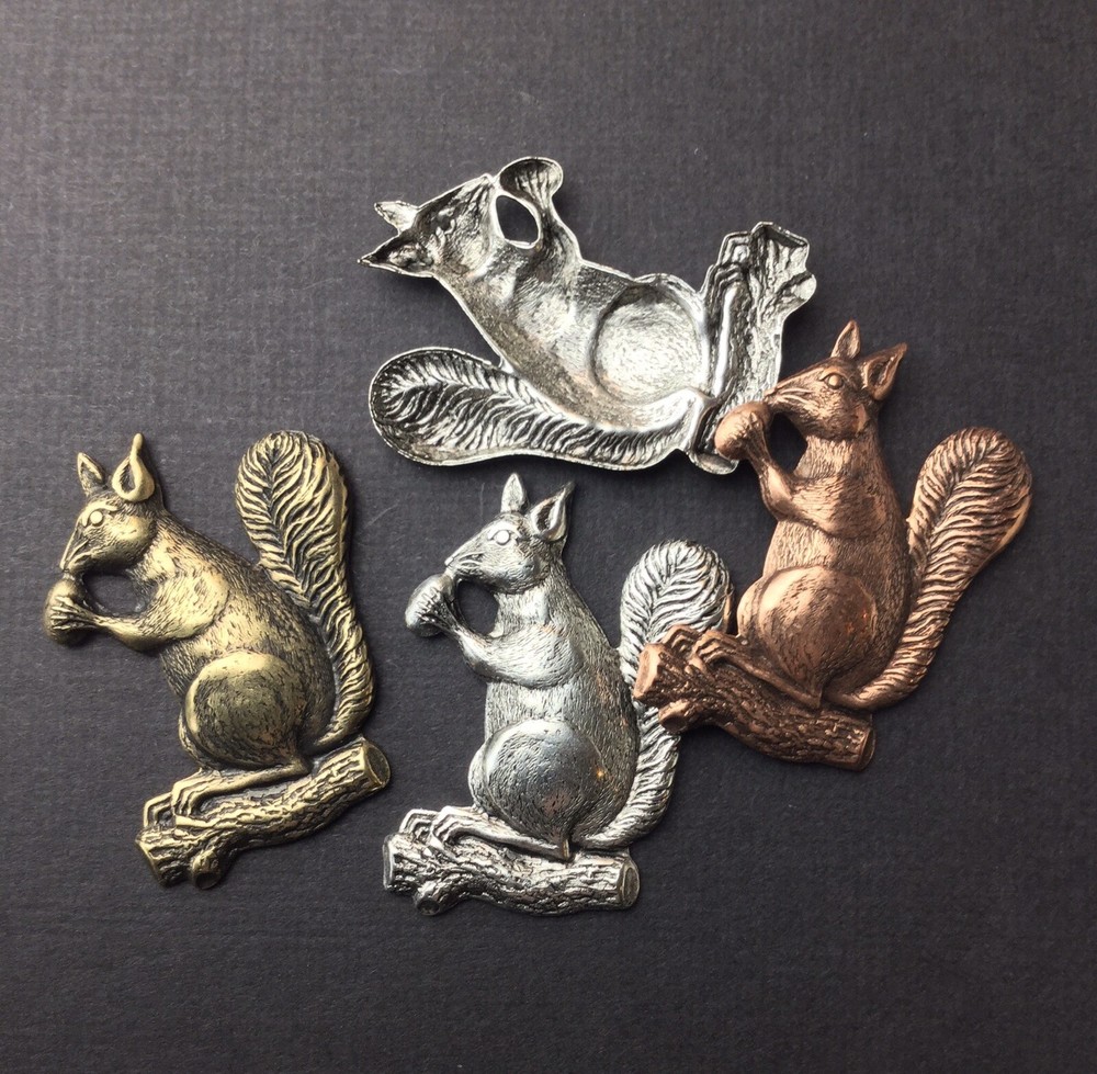 43534 Matte Silver Oxidized Squirrel Victorian Jewelry Finding