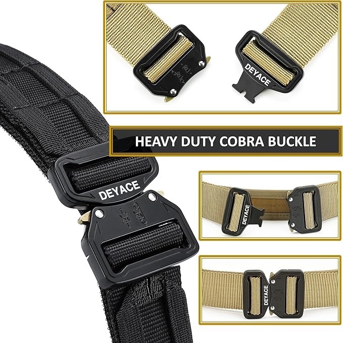 DEYACE - Quick Release Battle Belt - Tactical MOLLE Heavy Duty Belt