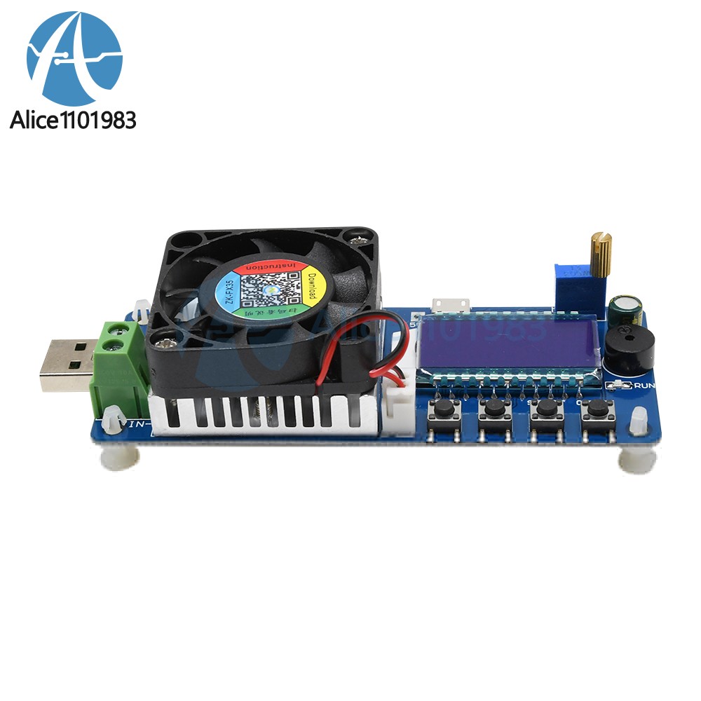 35W 5A Battery Capacity Tester Constant Current Electronic Load USB Power Tester