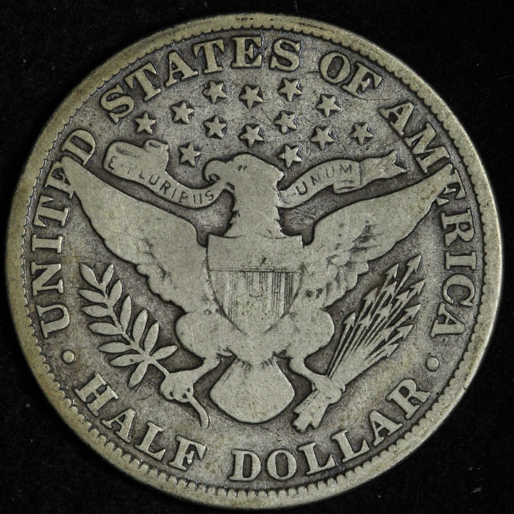 1907 Barber Silver Half Dollar VG E272 YYCE