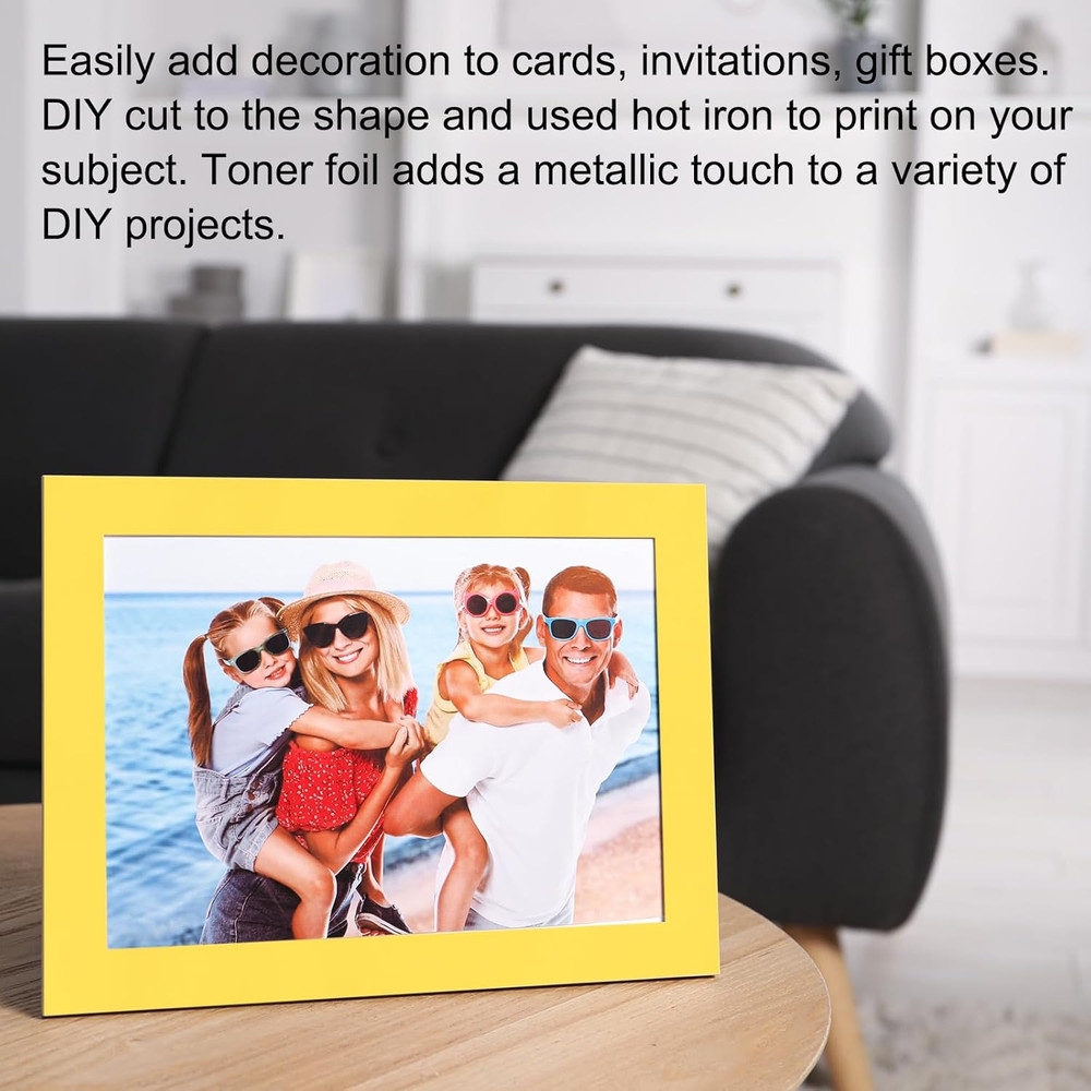 100 Sheets Heat Reactive Foil, 20X29Cm Gold Foil Transfer Sheets Toner Reacti...