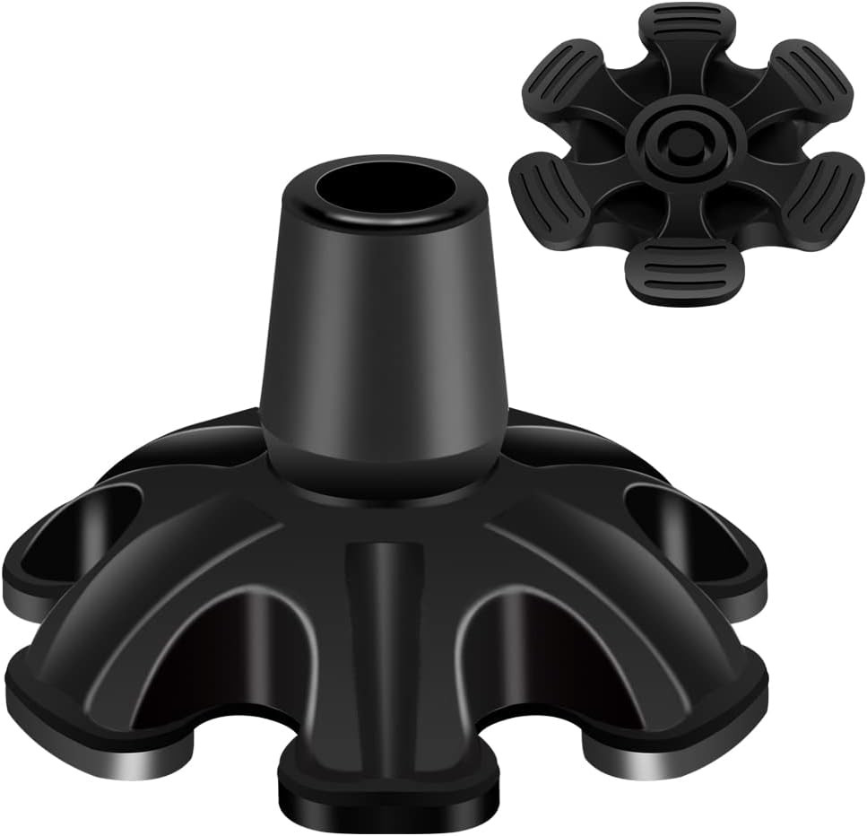 Cane Tip 3/4 inch 6 Support Cane Feet Self Standing Cane Tip, 6 Support Feets...