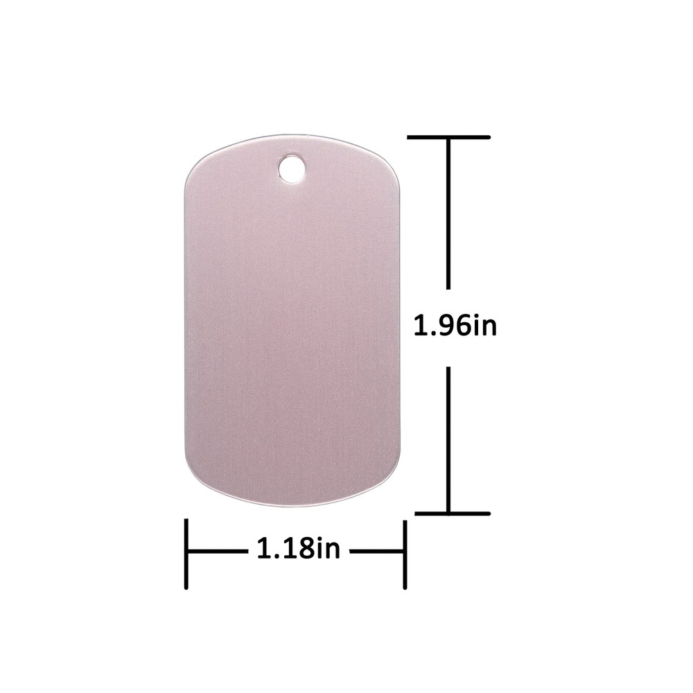 Aluminum Blank Tags Stamping Blanks 25 Pack Light Pink