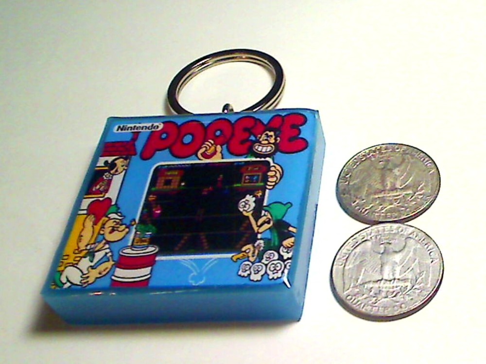 Popeye Arcade Coin Door accessory Keychain