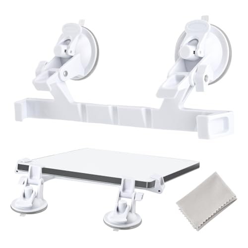White Starlink Mini Car Mount for Dashboard & Suction Cup Mount