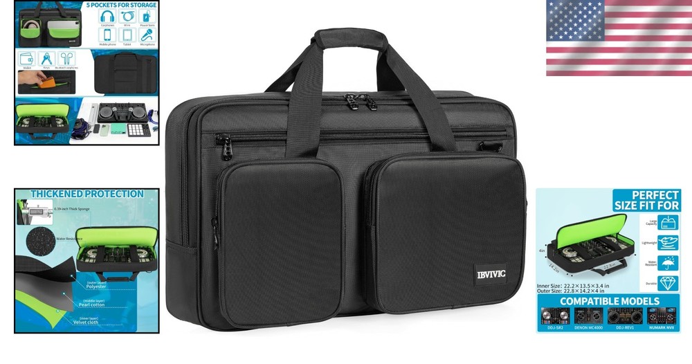 Lightweight DJ Controller Case with Adjustable Strap