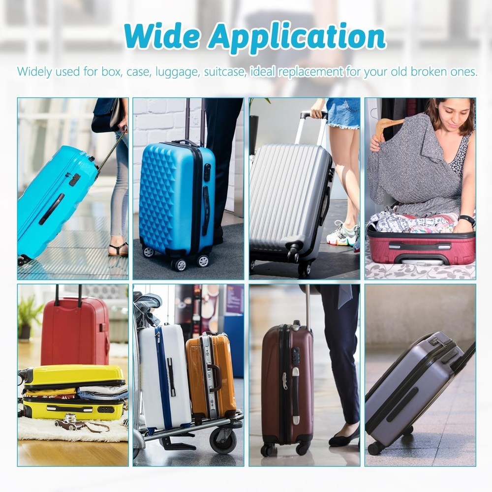 1Pc Luggage Handle 8.78" x 1.14" L x W Plastic Pull Handle Grip Replacement 2...