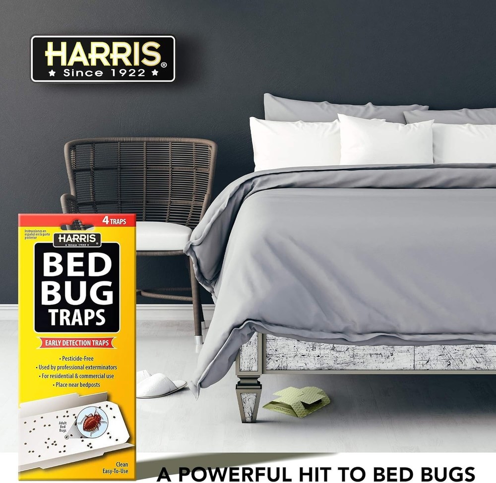 Harris Bed Bug Early Detection Glue Traps (4/Pack)