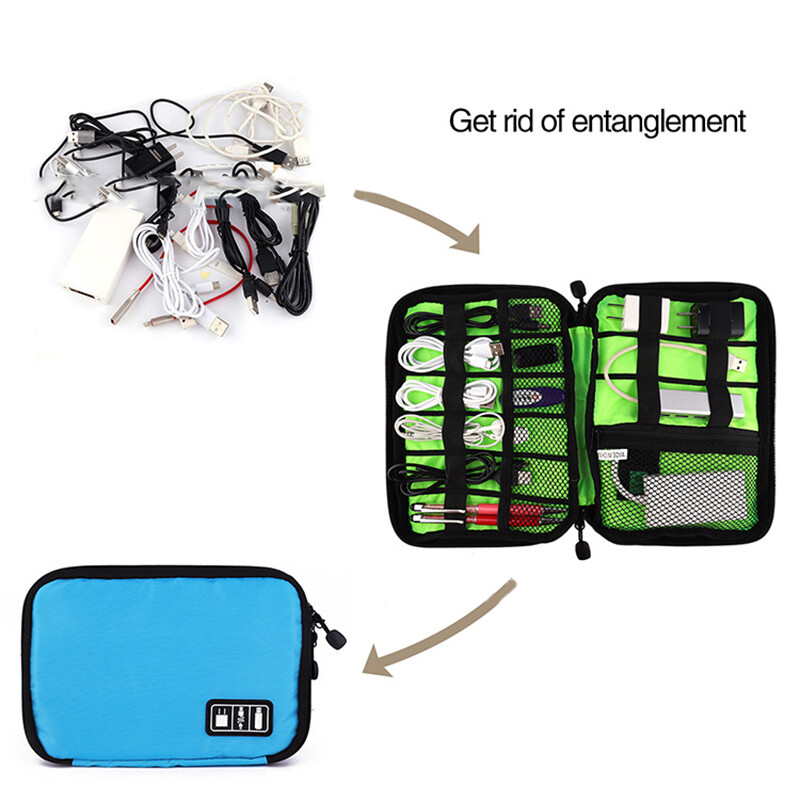 Electronics Accessory Organizer Bag Multipurpose Travel Storage Portable Case