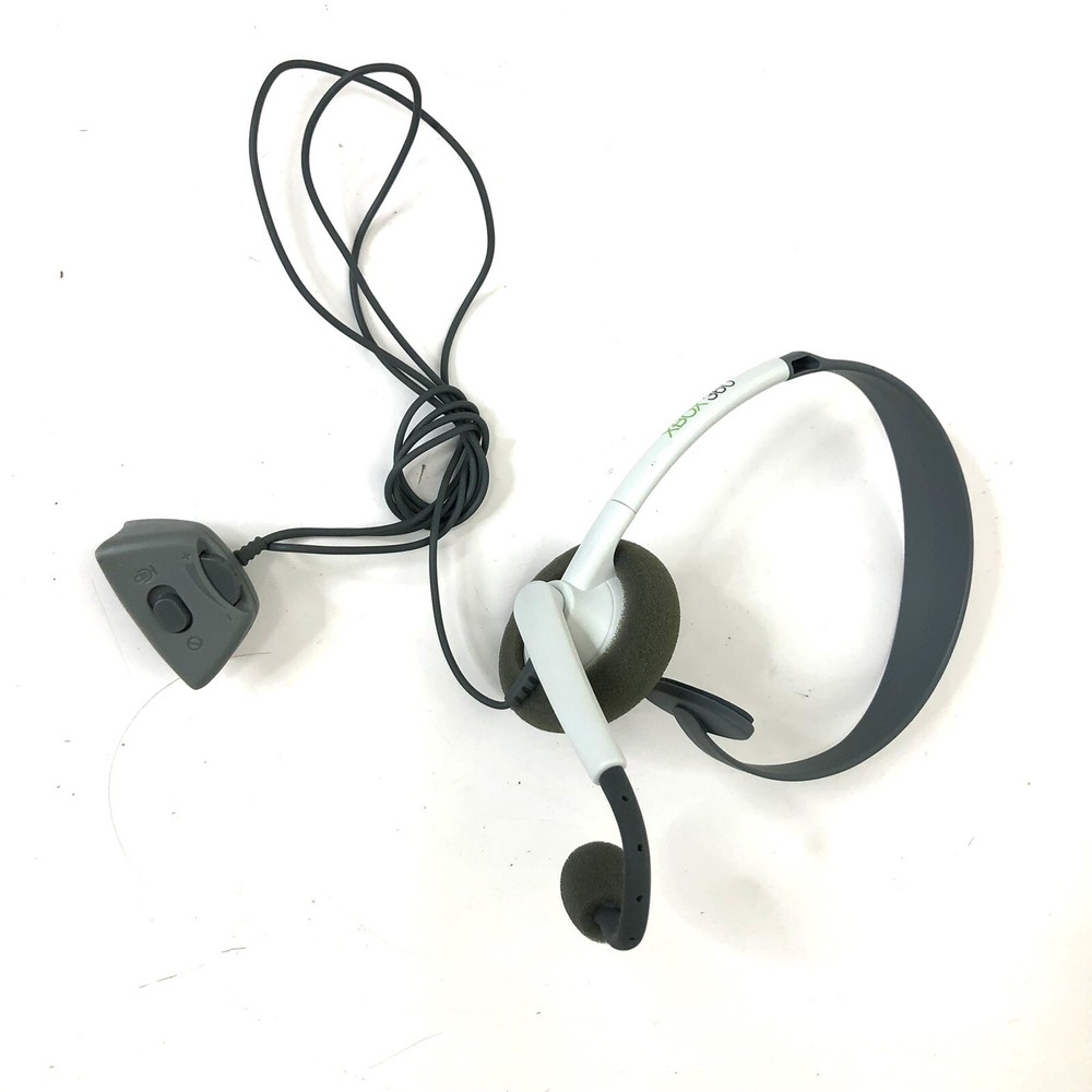X Box 360 Headset Live Headphone w/Microphone Microsoft White