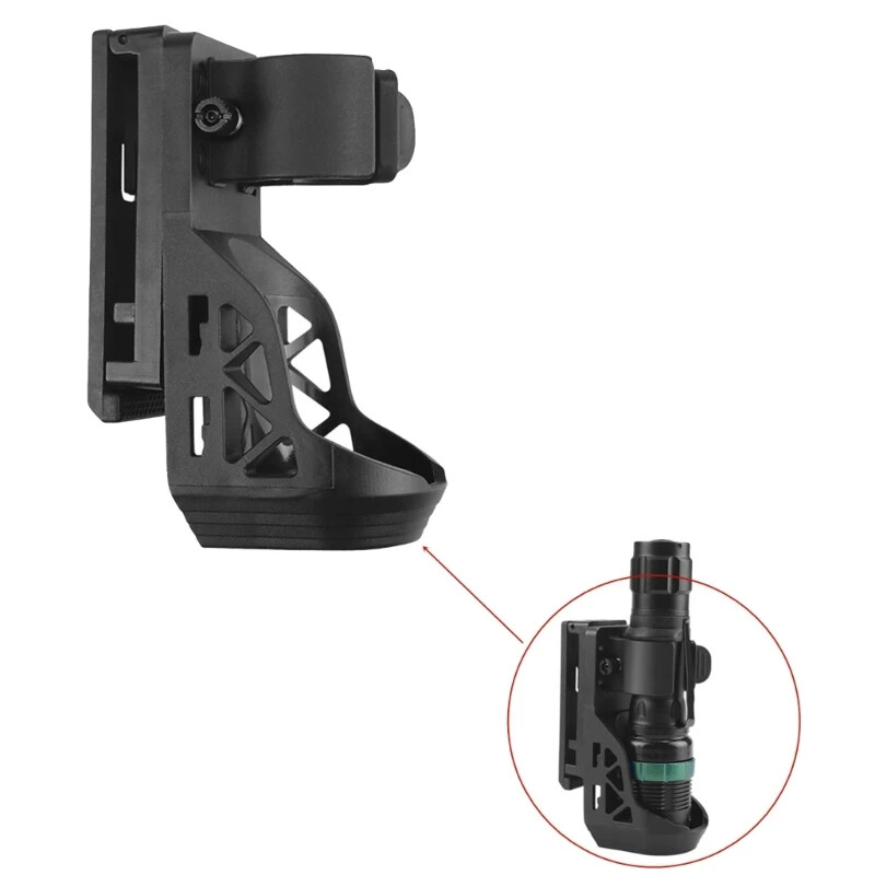 Tactic Flashlight Holsters Rotatable Lever Side Lock Quick Torch