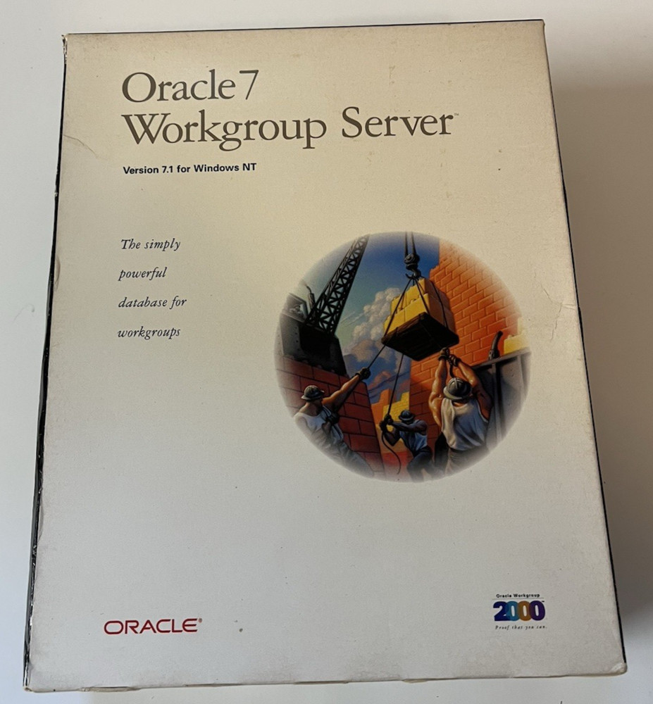 Oracle7 Workgroup Server Release 7.1 For MS Windows NT New Never Installed "OB"