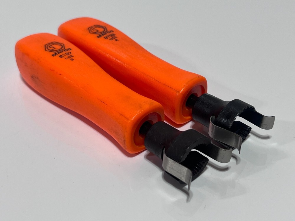 Matco Tools USA 2pc Brake Spring Remover Retainer Tool Set, Orange - BT98, BT97