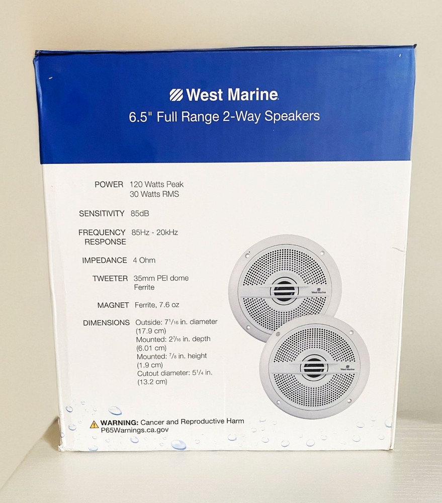 West Marine 6.5" Full Range 2-Way Speakers
