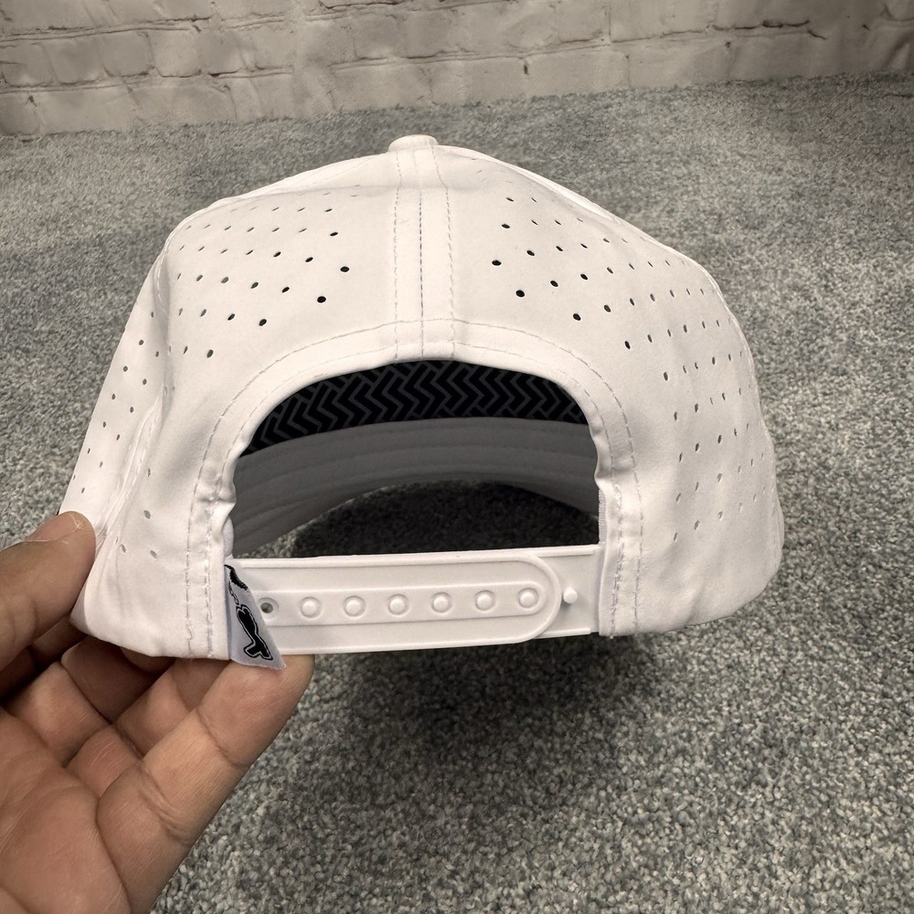 Bogey Bros Men's Golf Hat Pull Out Performance Vented Snapback White OS