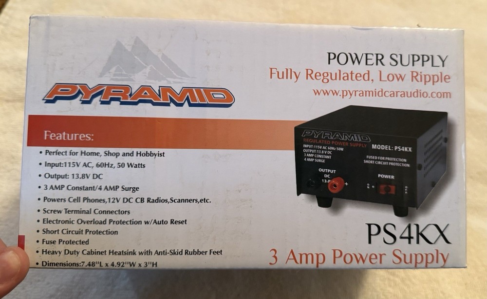 NEW Pyramid PS4KX 3 AMP Power Supply