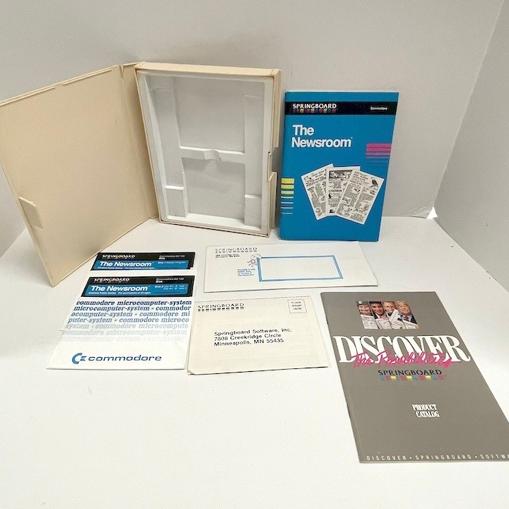 Springboard The Newsroom Software Commodore 64 128 Vintage Computer Untested