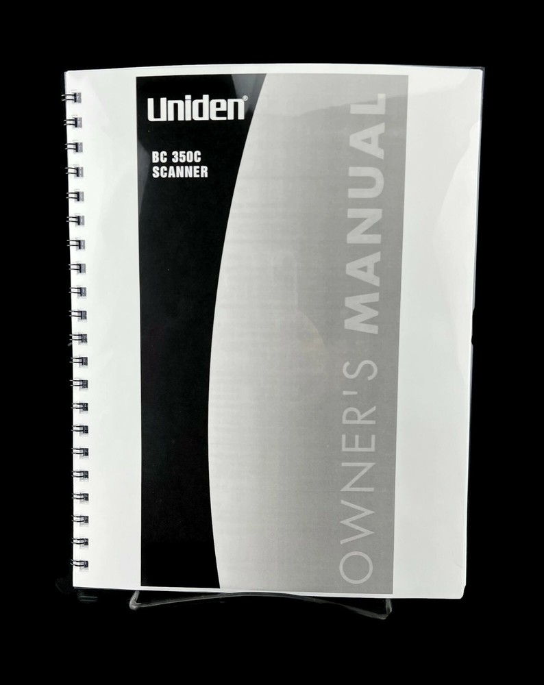 Uniden BC350C Instructions Operating Manual User Guide COIL BOUND