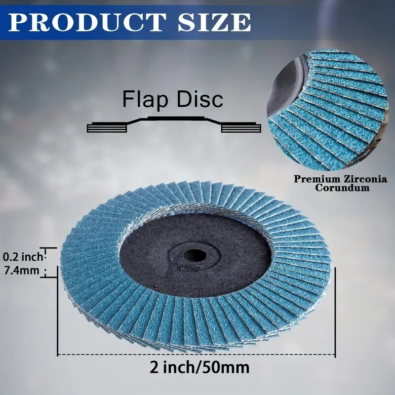 20 Pack - 3" Mini Flap Discs Quick Change Sanding Disc- 36 Grit