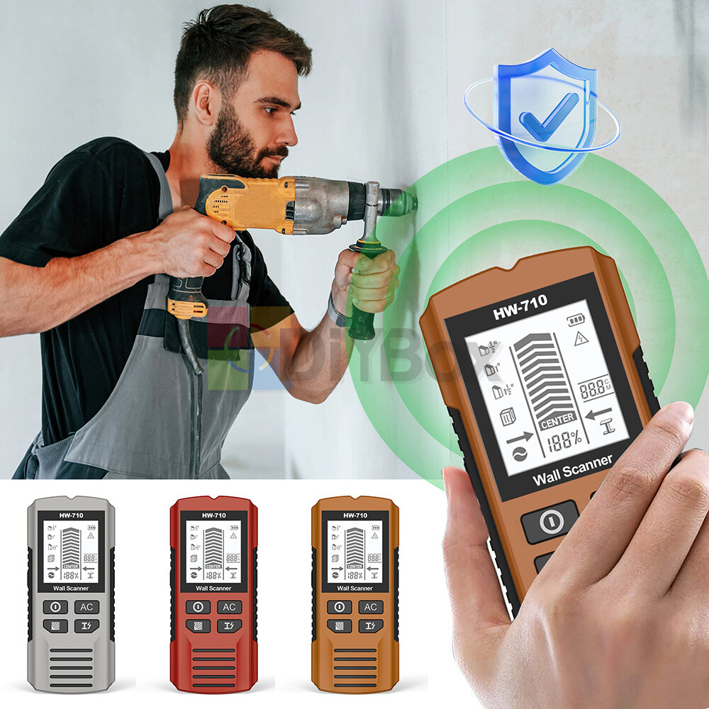 HW-710 6in1 Wall Scanner Stud Finder Detector LCD Display Handheld Wall Detector