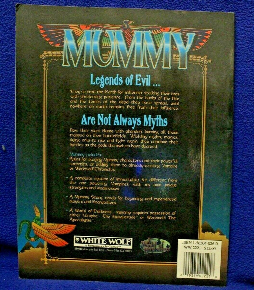 Mummy (Vampire: Masquerade Sourcebook 1992 White Wolf WW2321)