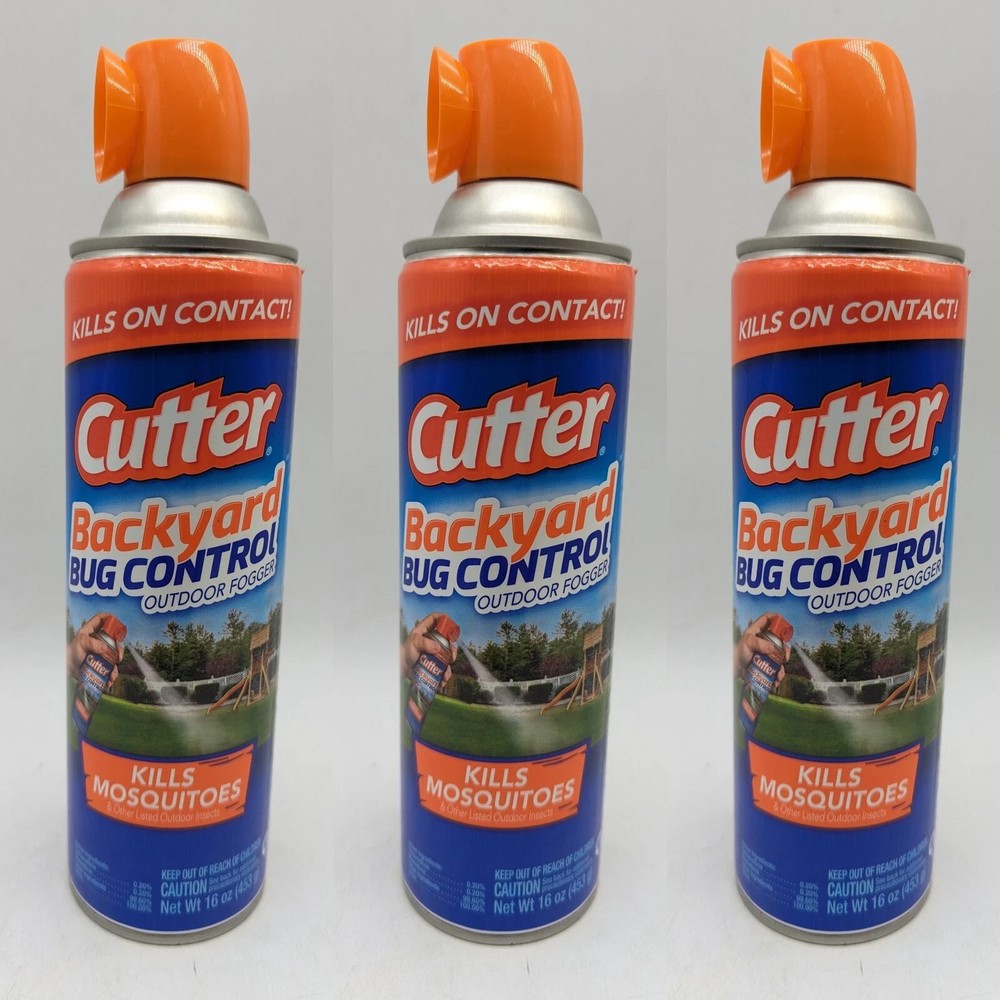 3 PACK - Cutter Backyard Bug Control Outdoor Fogger 16oz Ea