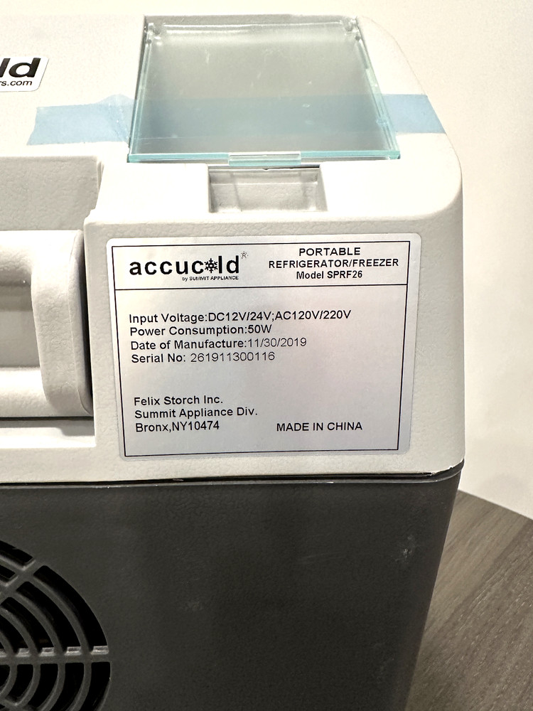 Accucold Portable Refrigerator/Freezer – SPRF26M