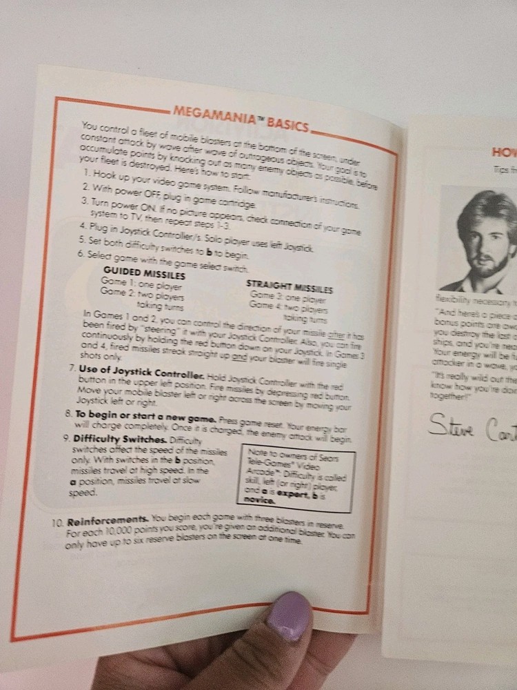 Megamania Instruction Manual 1982