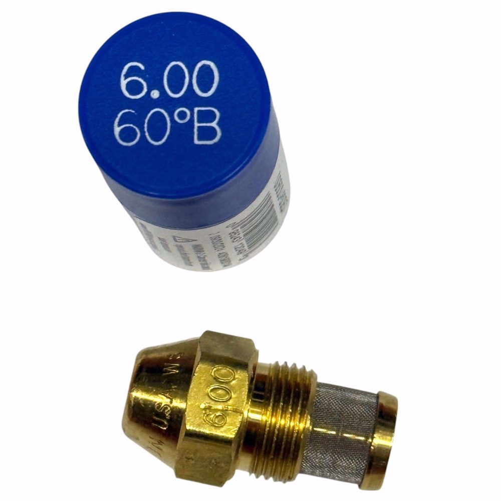 DELAVAN 6.00 GPH 60° B SOLID CONE NOZZLE W/ MESH STRAINER