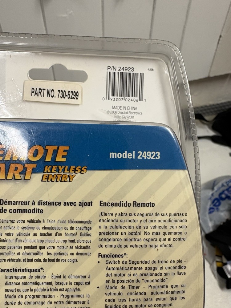 READY REMOTE START Car Remote Start System Model 24923 New