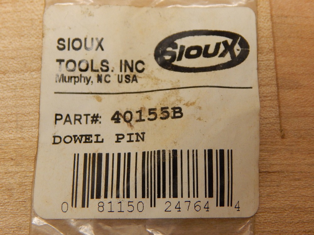 Sioux Tools 40155B Dowel Pin .1251" - .1253" X .375" Replacement Part