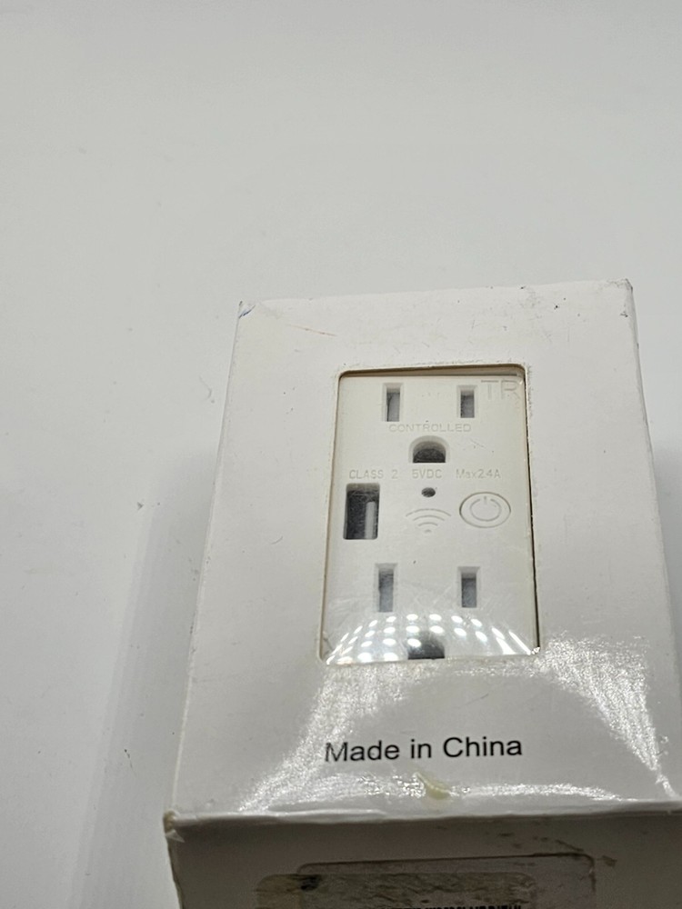 Wall Outlet with USB | One Controlled | One Always On | ( Class 2 USB )