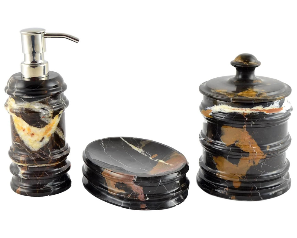 Michelangelo Marble 3-Piece Bathroom Accessory Set