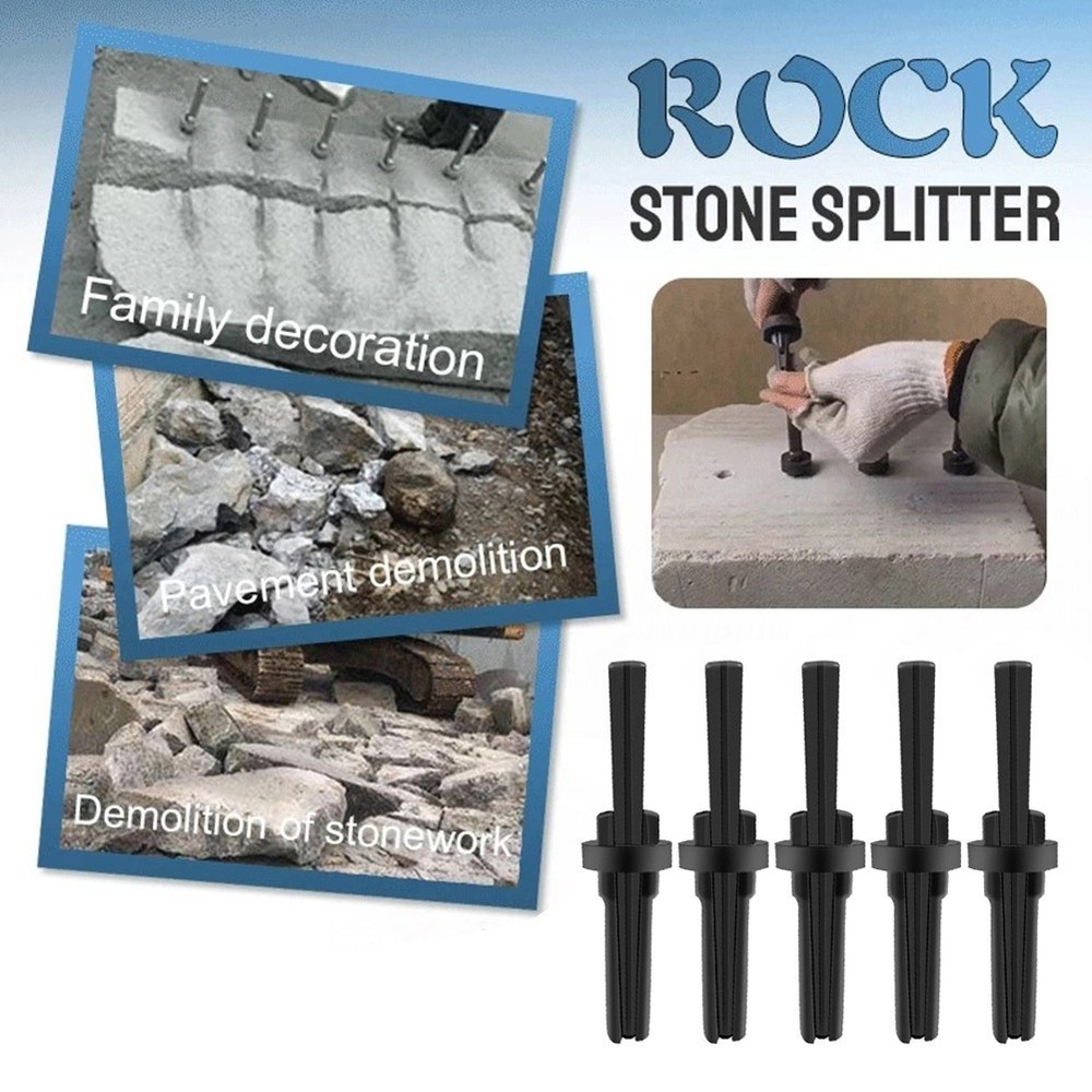 Efficient Stone Splitting Tool 5pcs Rock Splitters 125x12mm Manual Hand Tool