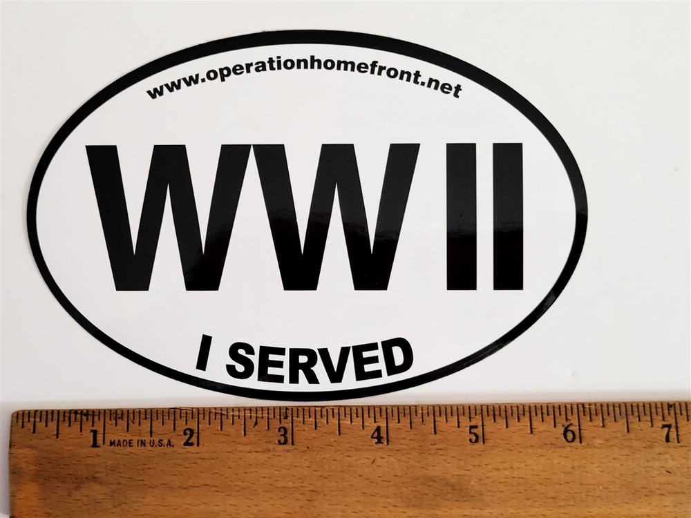 WWII I Served Sticker Decal Military