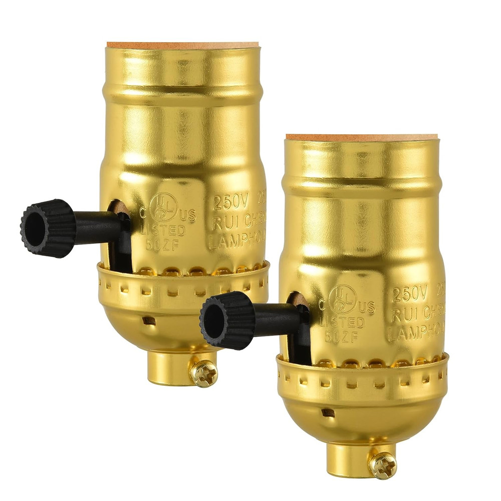 2PCS Lamp Socket Replacement, UL Listed E26 Standard Threaded Base Light Socket,