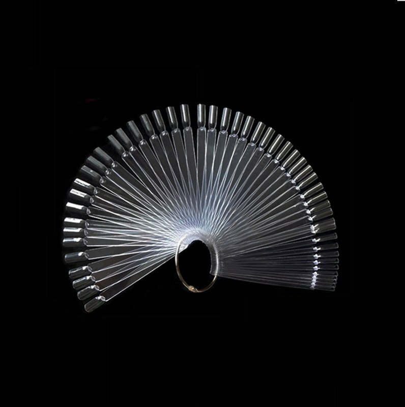 Nail Art False Tips Sticks Practice Display Fan Colour Swatch Design Tool New