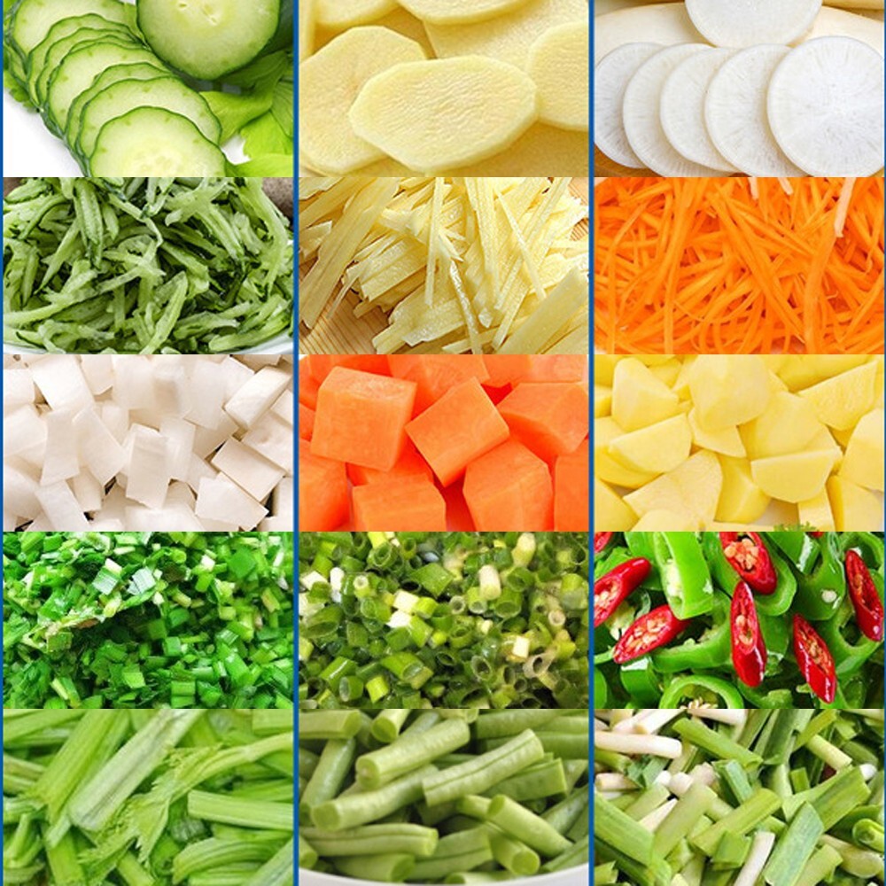 Automatic Vegetable and Fruit Slicing Shredding Dicing Machine 110V 3.7HP