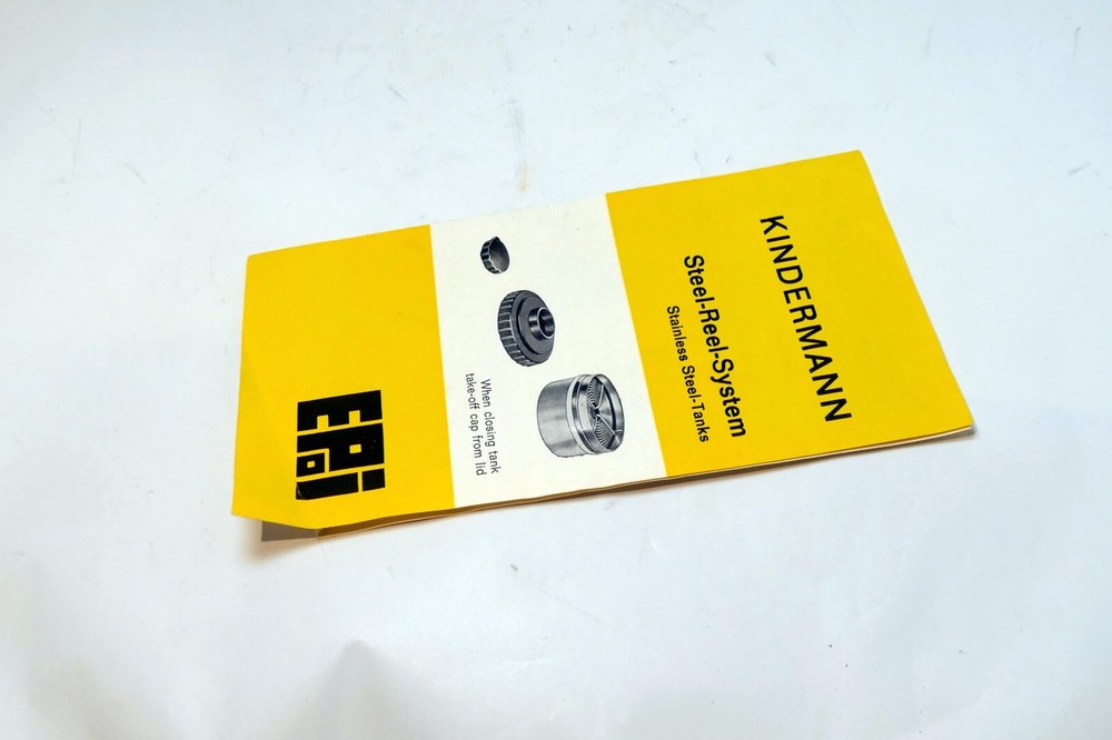 Kinderman Steel-Reel-System tank guide manual