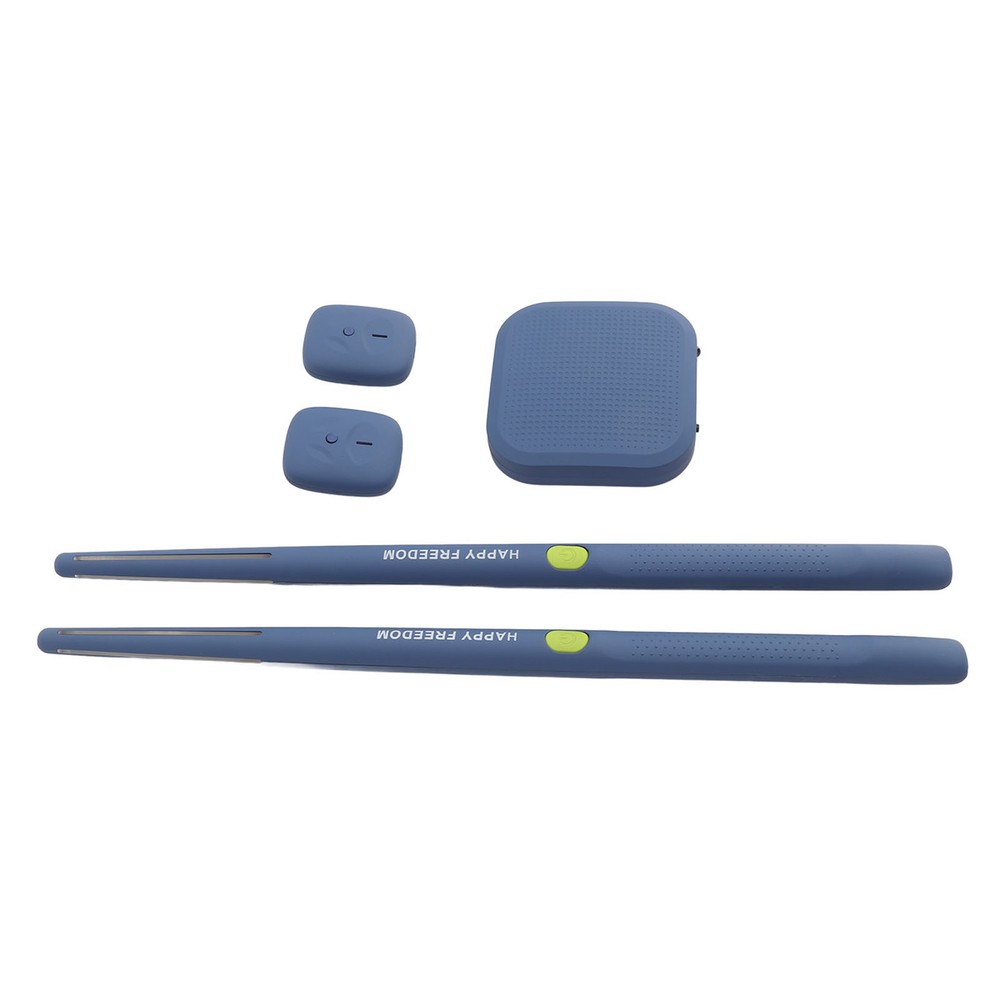 (Blue)Virtual Drum Kit Virtual Reality Drum Set Portable Electronic Drum FG