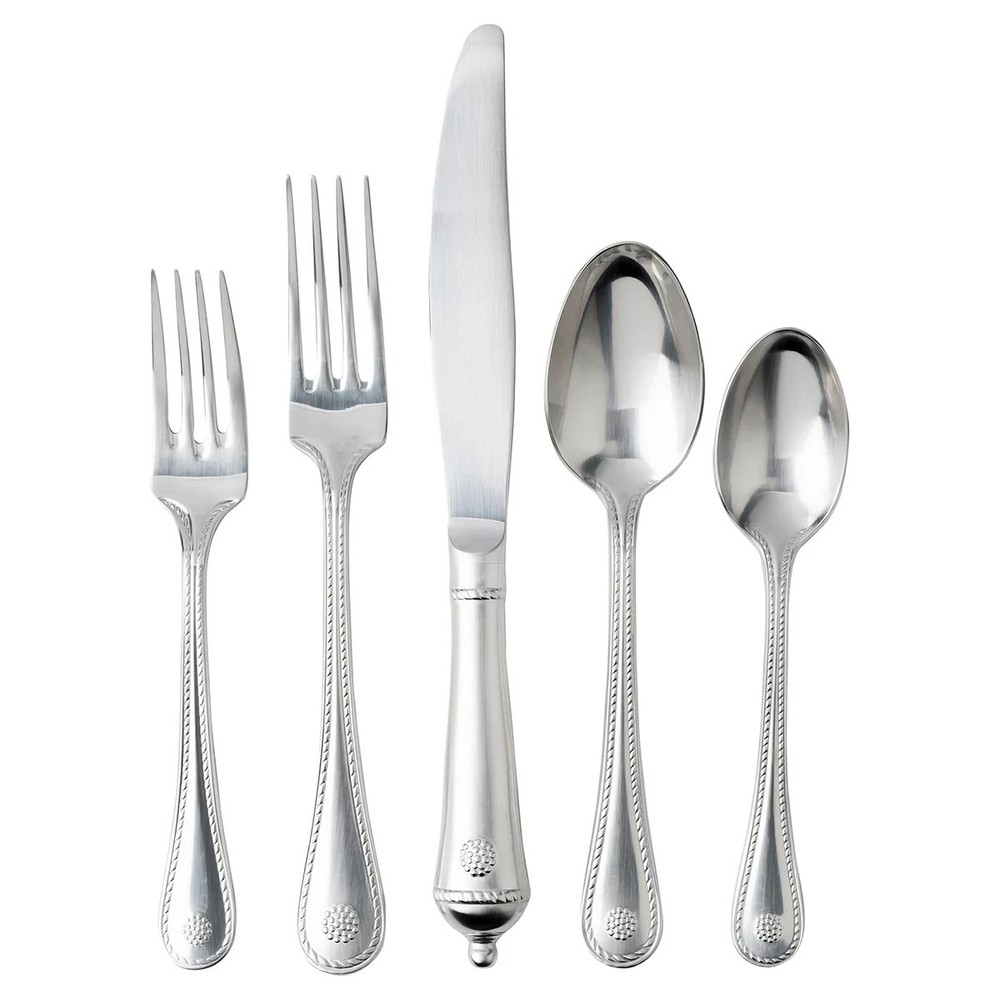 Juliska Berry & Thread Bright Satin Stainless Flatware 20 Piece Set