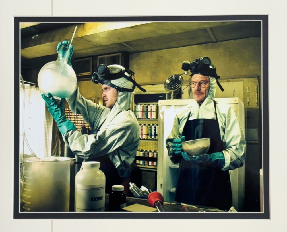 Breaking Bad Authentic Screen Used Prop Meth Blue Sky Memorabilia Framed Collage
