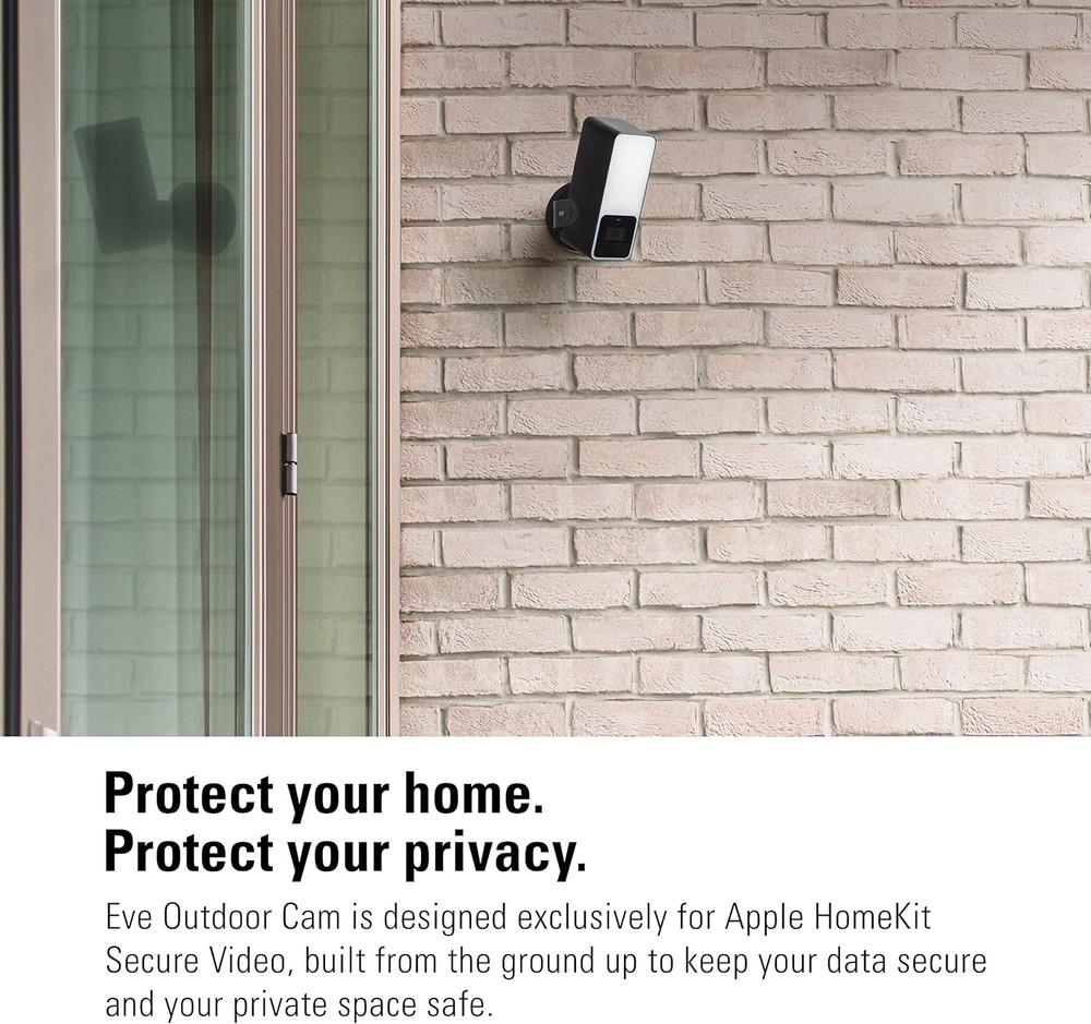 Eve Outdoor Cam – Secure floodlight Camera, Maximum (Black)