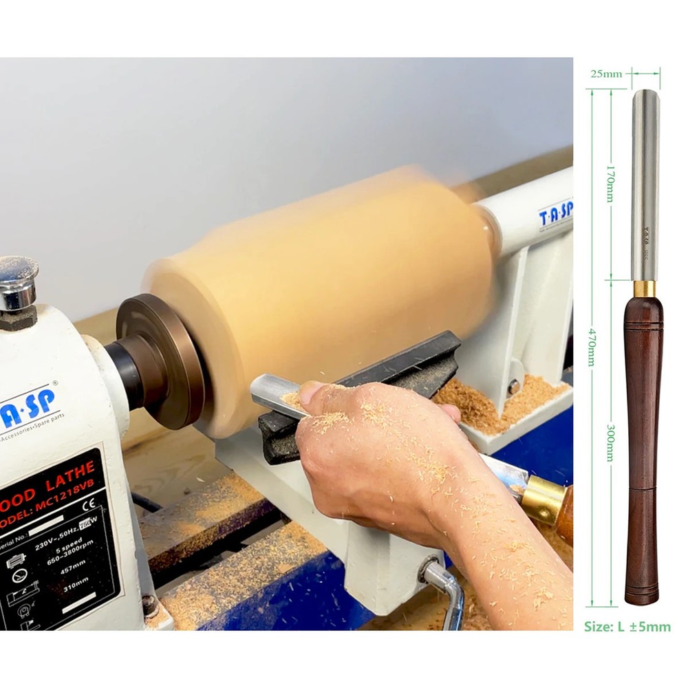 Wood Carving Chisel Knife Set 4pcs HSS 470mm 420mm Gouges Woodturning Tool Drill