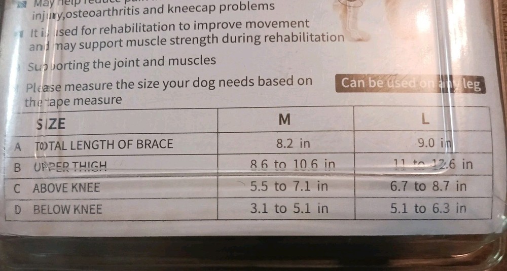 Knee Brace Dog Leg Cap Dislocation - Arthritis Keeps Joint Stable Medium Large