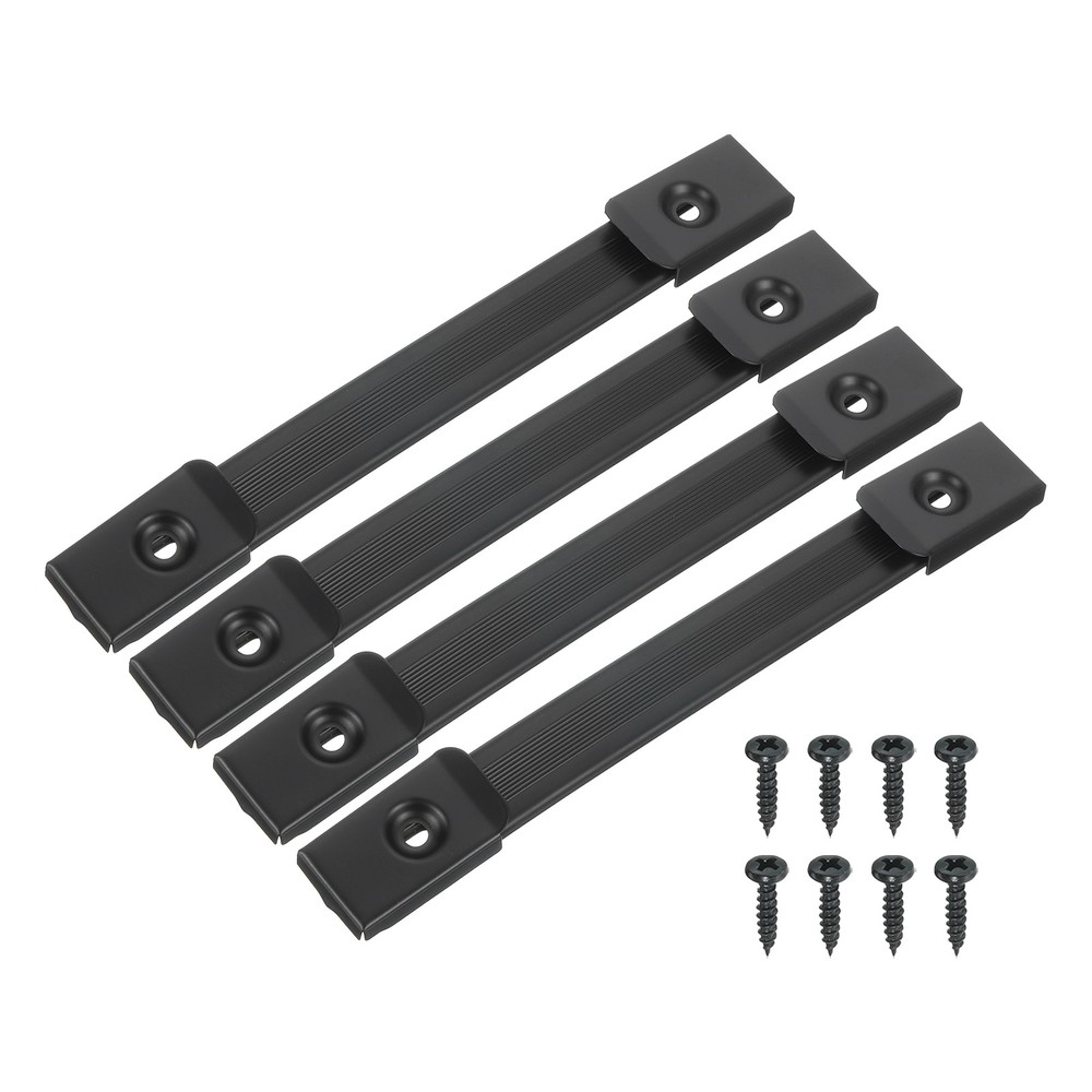 7 Inch Speaker Handle Spring Steel Handle with Screw Black 4Pcs