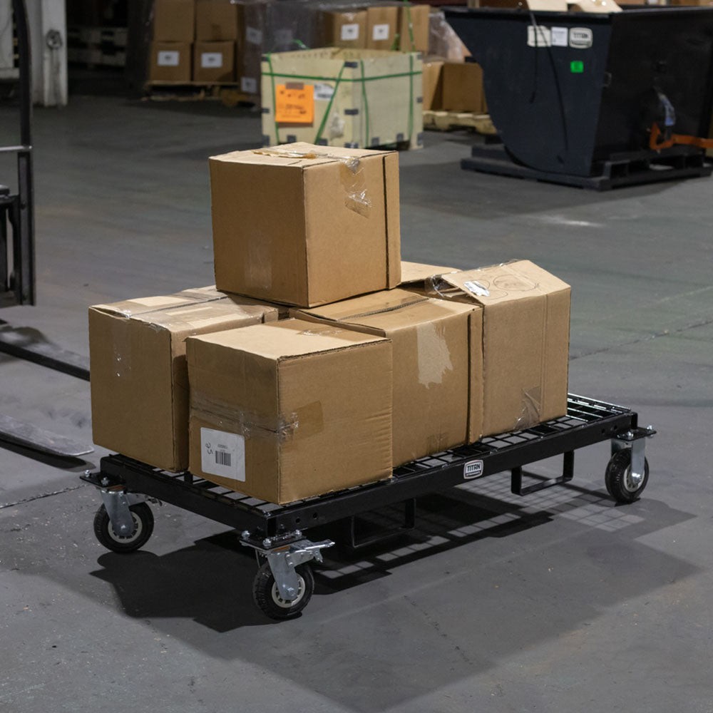 Titan Attachments Heavy-Duty Rolling Platform Base with Fork Pockets